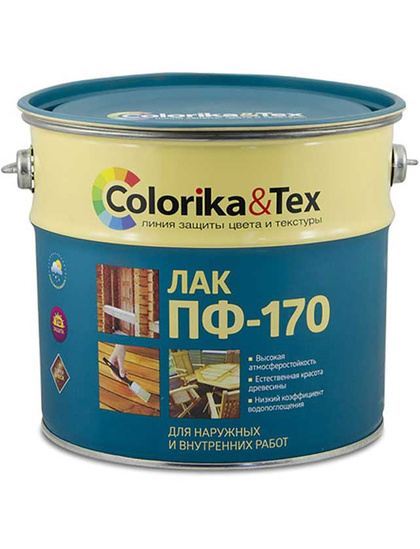 Лак алкидный Colorika Tex ПФ-170 глянцевый, 2,5кг