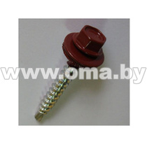 Шуруп кров. 4,8х35(38) RAL 3005 винно-красный