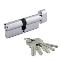 Механизм цилиндровый (40/40, ключ/вертушка, хром, английск.ключ) ЕСО Z ЛВ-80 NORA-M