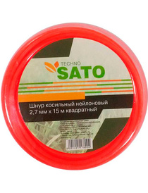 Леска для триммера  SATO TECHNO 2,7мм 15м квадратный