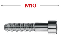 Винт с внутр.шестигр. 10,0x 50 оцинк.DIN 912 кл.пр.8,8 (10шт)