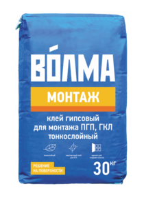 Клей гипсовый для монтажа ПГП и ГКЛ Монтаж 30кг