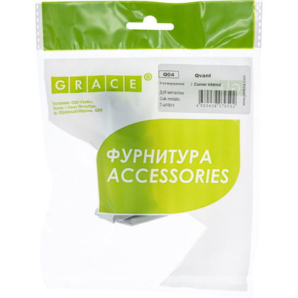 Угол внутр. Qvant Q04 Дуб металлик (2шт)