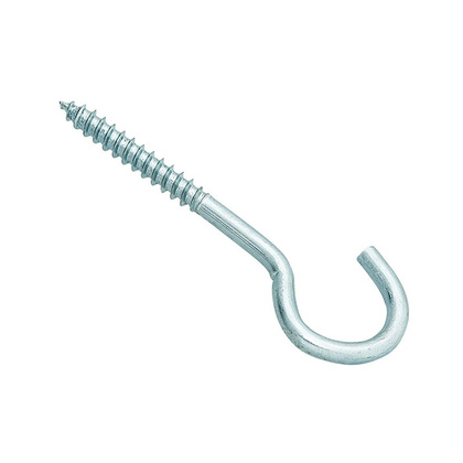 Шуруп-крючок полукругл 6,0x80 белый цинк 1 шт