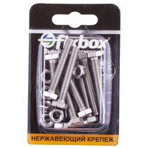 Болт нерж.DIN 933 М 6х40 с гайкой DIN934 10 шт