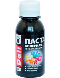 Колеровочная паста Dali черный 0,1 кг