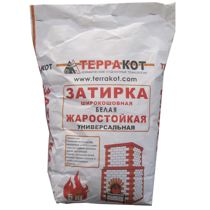 Затирка жаростойкая (фуга) белая «Терракот», 5 кг