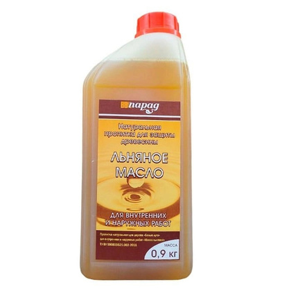 Масло льняное техническое нерафинированное сорт второй ПАРАД 0,9кг