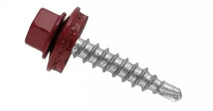 Саморез по кровле - 4.8х35(38) RAL 3011 коричнево красный (50 шт)