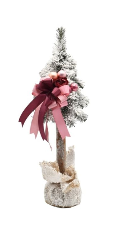 Ель на пне в мешковине Hibiskus 50см