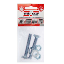 Набор болт М10х 50 шестигр.гол. оцинк. (2шт) + гайка + шайба