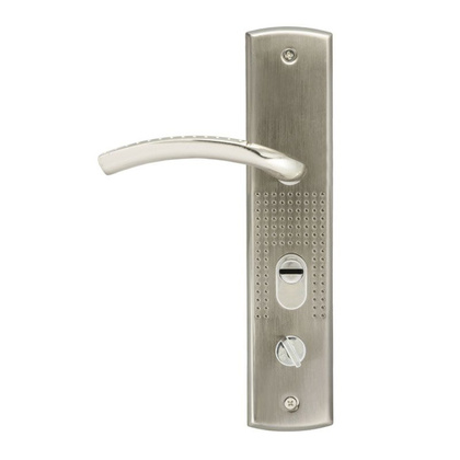 Ручка дверная на планке НОРА-М 200(96) (правая) для китайских дверей - Матовый никель