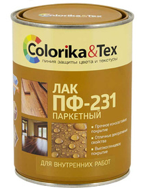 Лак паркетный Colorika Tex ПФ-231, 0,8л