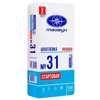 Шпатлевка цементная стартовая Тайфун Мастер №31 25 кг