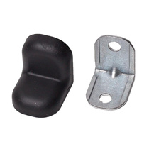 Уголок меб. 20х20 с декор. накладкой (4шт) черный