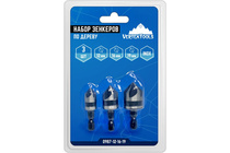 Набор зенкеров по дереву (3шт. Ф12/16/19мм) VERTEX