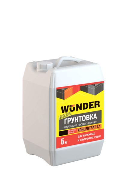 Грунтовка WUNDER (концентрат 1:1), 5 кг