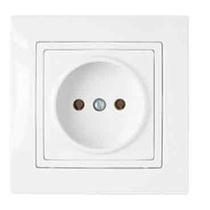 INA бел. Розетка 1-гнездн. б/з РС16-344 (с рамкой), ОККО