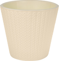 Горшок для цветов Velvet - 221602925/01, D200мм, 4л (светло-бежевый)