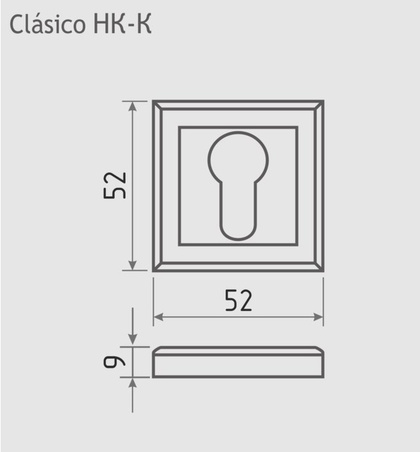 Накладка под ключ NORA-M НК-К старая бронза