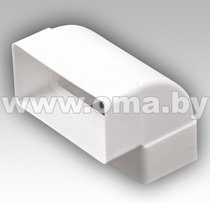 Колено плоское вертикальное ПВХ 90 60х204 620КВП