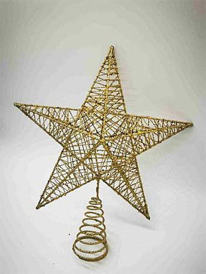 Верхушка елочная Metallic Gold, 23*28, арт. MUSX22226