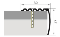 Угол д/ступеней 30мм/27мм/0,9м алюминий, DOMOLETTI