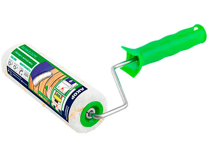 Валик Акор Эксперт 240, D6 мм микрофибра, зеленая ручка