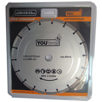 Круг отр.алм. 230х22мм -сегментный YOURTOOLS