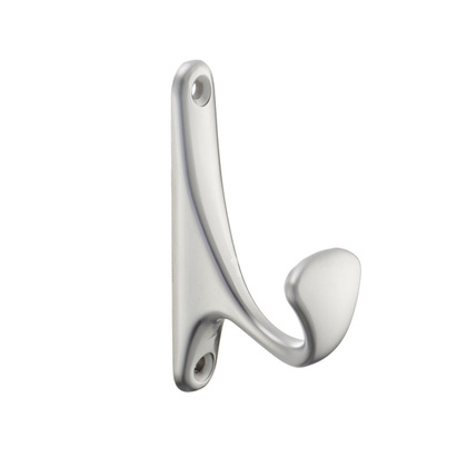 Крючок мебельный однорожковый KERRONKR 0090 SC, матовый хром