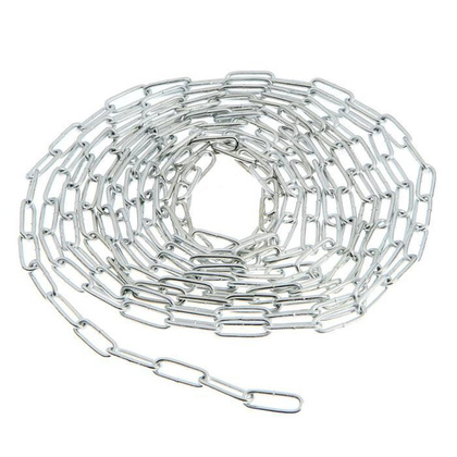 Цепь DIN 763 (дл. звено) 3мм белый цинк 3 м