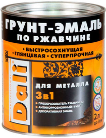 Эмаль DALI По ржавчине 3 в 1 (2л, серый)