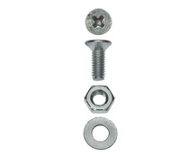 Набор винт М6х30 с потай гол. оцинк. (8шт) + гайка + шайба