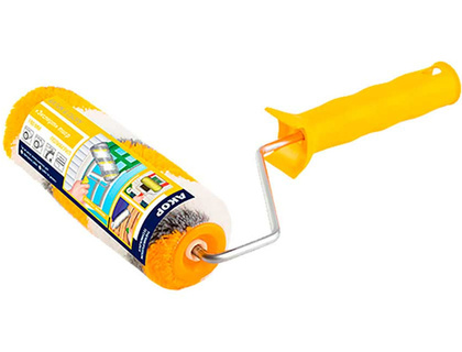 Валик Акор 180, D6mm, ЭКСПЕРТ Полиакрил Тигр желтая ручка