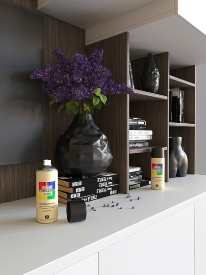 Краска аэрозольная RAL9005 Черный CORALINO SATIN полуматовая 520мл