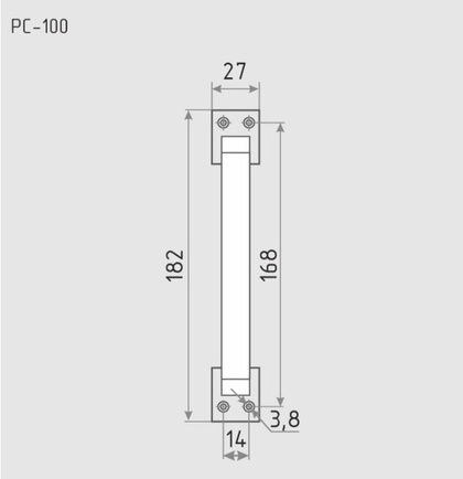 Ручка-скоба 100 мм белая NORA-M