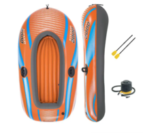 Лодка надувная Kondor 2000 с веслами и насосом 185х97х38 см, Bestway 61142