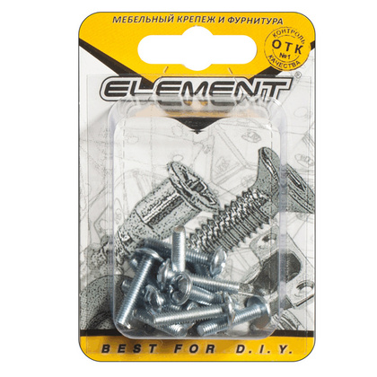 Винт М4x20мм белый цинк 12 шт