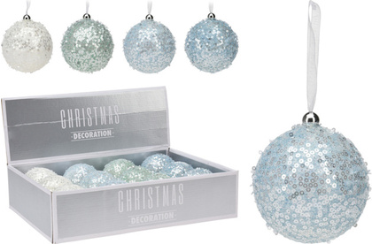 Шар ёлочный Shimmery 8см, полистирол, арт. CAA730310