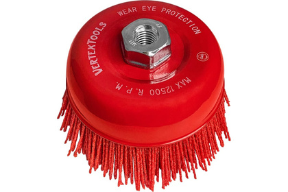 Щетка д/УШМ чашка нейлоновая ф 65 хМ14 VERTEX