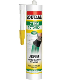 Герметик акриловый SOUDAL белый 280 мл