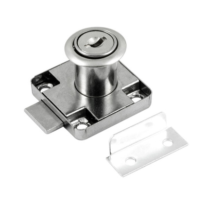 Замок мебельный 6136 Хром НОРА-М