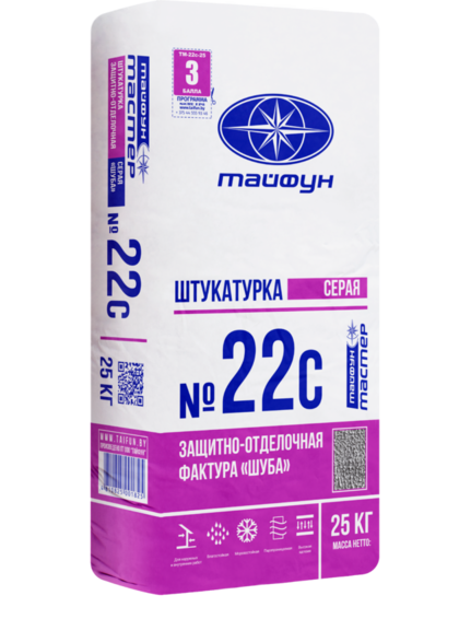 Декоративная штукатурка Тайфун Мастер №22С 25 кг