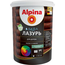 Лазурь для древесины Alpina Аква (2.5л, белый)