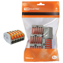 Соединительная клемма (аналог WAGO) СК-415 (5 шт/упак) SQ0527-0013 TDM