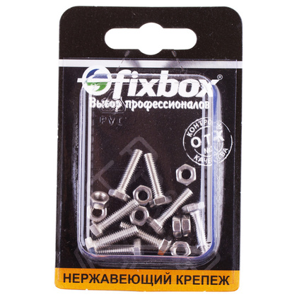 Болт нерж.DIN 933 М 4x16 с гайкой DIN934 8 шт