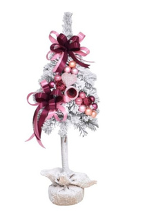 Ель на пне в мешковине Hibiskus 80см