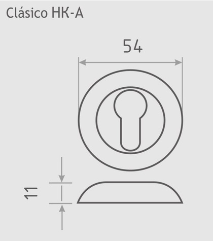 Накладка под ключ NORA-M НК-А старая бронза