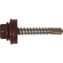 Шуруп кровельный 5,5х19 мм, RAL 8017 шоколадный, 200 штук