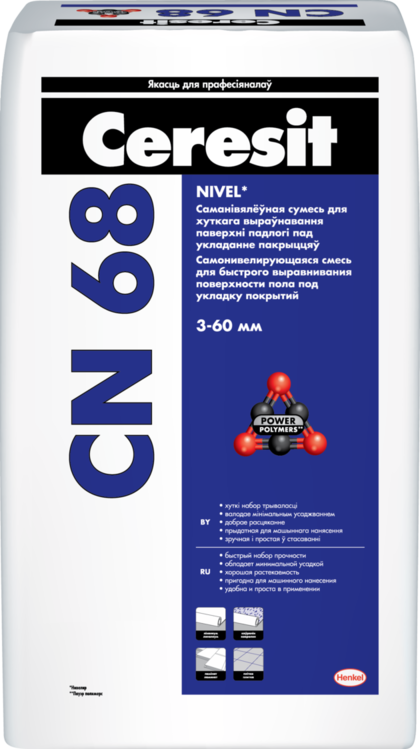 Смесь самонивелирующая цементно-гипсовая  Ceresit CN 68, 25 кг